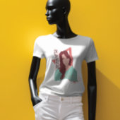 Vlekkeloos vrouw voor abstracte grafische weergave t-shirt