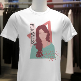 Vlekkeloos vrouw voor abstracte grafische weergave t-shirt