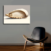 Vlekkeloze Seashell Kustcanvas Wall Art Canvas Afdruk