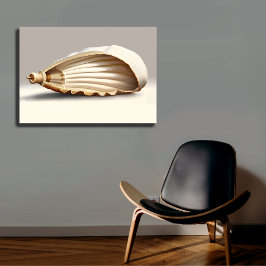 Vlekkeloze Seashell Kustcanvas Wall Art Canvas Afdruk