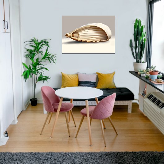 Vlekkeloze Seashell Kustcanvas Wall Art Canvas Afdruk