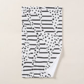 Vlekken en strepen 2 in zwart-wit bad handdoek (Handdoek)