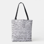 Vlekken en strepen 2 in zwart-wit tote bag (Achterkant)