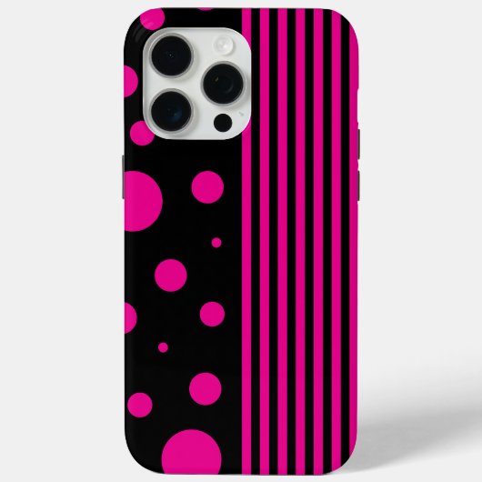 Vlekken en strepen in magenta en zwart Case-Mate iPhone case (Achterkant)