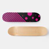 Vlekken en strepen in magenta en zwart persoonlijk skateboard (Horizontaal)