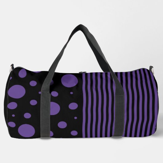 Vlekken en strepen in Paarse en zwarte Plunjezak (Voorkant)