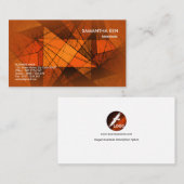 Vlekken glas Elegant Brown Admin Visitekaartje (Voorkant / Achterkant)