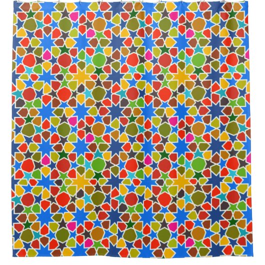 Vlekken glas geïnspireerd door kleurrijk schoengor douchegordijn (Voorkant)