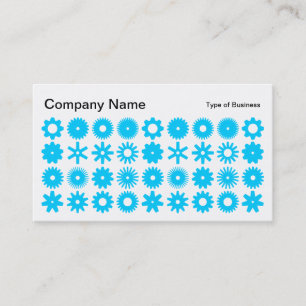 Vlekken - Hemelsblauw op Wit Visitekaartje
