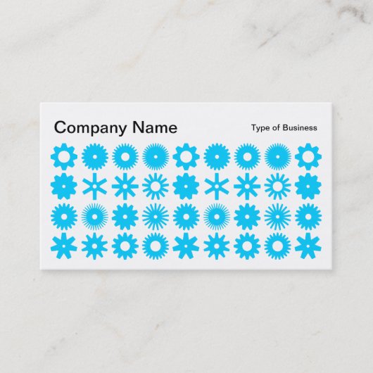 Vlekken - Hemelsblauw op Wit Visitekaartje (Voorkant)