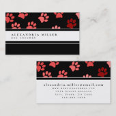 Vlekken van dieren | Zwart wit en roze Visitekaartje (Voorkant / Achterkant)