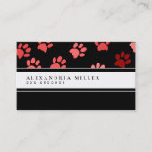 Vlekken van dieren | Zwart wit en roze Visitekaartje (Voorkant)