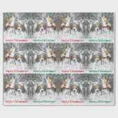 Vlekken van kerstbekertjes en Bossen, overvloekt p Cadeaupapier (Vlak)