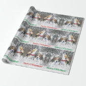 Vlekken van kerstbekertjes en Bossen, overvloekt p Cadeaupapier (Uitgerold)