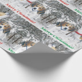 Vlekken van kerstbekertjes en Bossen, overvloekt p Cadeaupapier (Hoek)