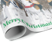 Vlekken van kerstbekertjes en Bossen, overvloekt p Cadeaupapier (Rol Hoek)