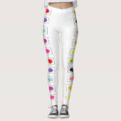 Vlekken & Vierkantjes ontwerp Leggings (Voorkant)
