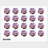 vlekkerige orchidee ronde sticker (Vel)