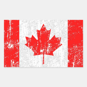 Vlekte vlag van Canada Rechthoekige Sticker