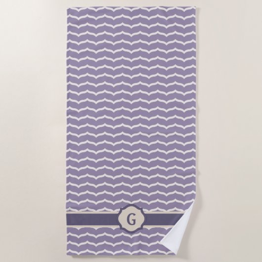 Vlekte Zigzag Beach Towel Strandlaken (Voorkant)