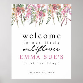 Vlentemeel Wildbloemen Welkomstteken Poster