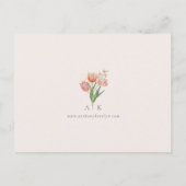 Vlentepauzale bruiloft Sparen de Foto van de Datum Aankondigingskaart (Achterkant)