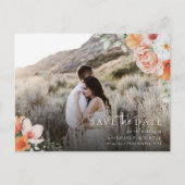 Vlentepauzale bruiloft Sparen de Foto van de Datum Aankondigingskaart (Voorkant)