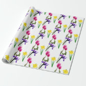 Vlenteseizoen bloemen Tulp Irises Daffodils Craft Cadeaupapier (Uitgerold)