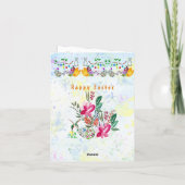 Vlenteseizoen Waterverf braal paaseieren decoratie Feestdagen Kaart (Achterkant)