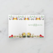 Vlenteseizoen Waterverf braal paaseieren decoratie Feestdagen Kaart (Binnen)