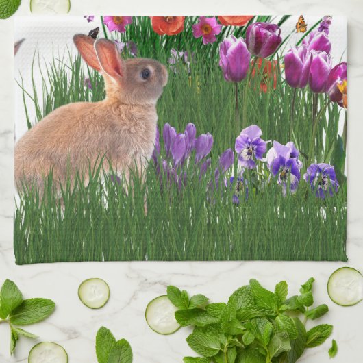 Vlentesvlinderbloemtuin Theedoek (Gevouwen)