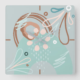 Vlentlichte ventilator Abstract Vierkante Klok