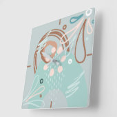 Vlentlichte ventilator Abstract Vierkante Klok (Hoek)