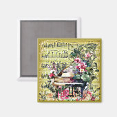  vleugel en bloemenontwerp magneet (Voorkant / Achterkant)