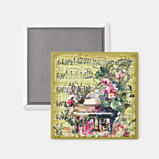 vleugel en bloemenontwerp magneet (Voorkant / Achterkant)