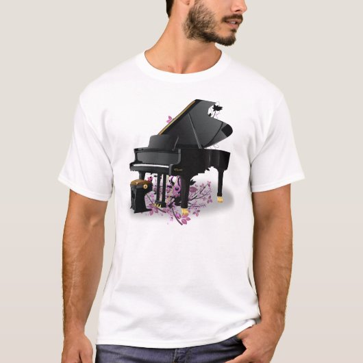 Vleugel piano t-shirt (Voorkant)