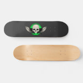 Vleugel Schedel - GROEN Persoonlijk Skateboard (Horizontaal)