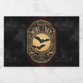 Vleugel van Bat Gothic Apothecary Halloween Likeurfles Etiket (Enkel label)
