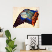 VLEUGEL VAN EEN EUROPESE SCHARE POSTER (Thuiskantoor)