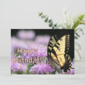 Vleugelaar van de bivlinder feestdagenkaart (Staand voorkant)