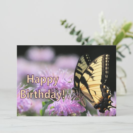 Vleugelaar van de bivlinder feestdagenkaart (Staand voorkant)