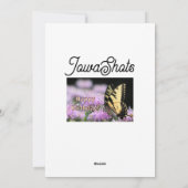 Vleugelaar van de bivlinder feestdagenkaart (Achterkant)