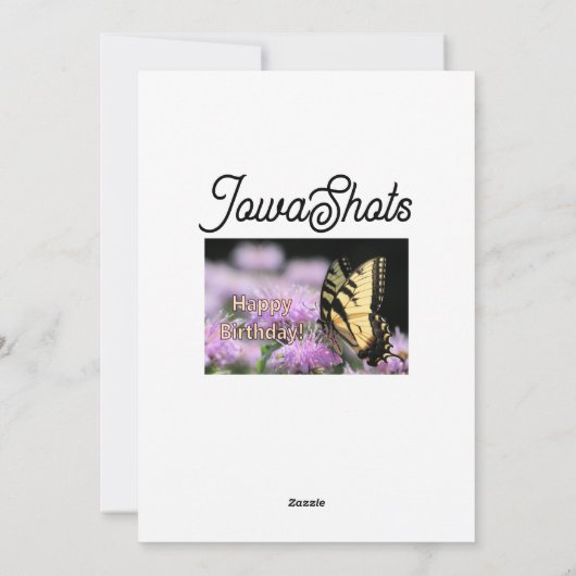 Vleugelaar van de bivlinder feestdagenkaart (Achterkant)