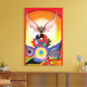 Vleugelaars Genot Canvas Afdruk (Insitu (Woonkamer))