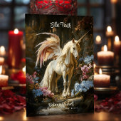 Vleugelde Eenhoorn Fantasie Bos Aanmoedigend Briefkaart