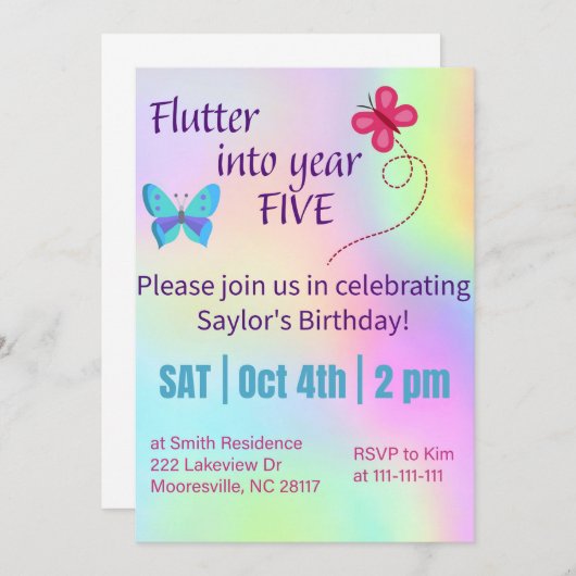 vleugelen het vijfde jaar in kaart (Voorkant / Achterkant)