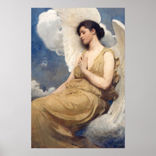 Vleugelfiguur, beroemd schilderij poster (Voorkant)