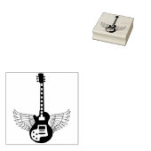 vleugelgitaarstempel rubberstempel (Gestempeld)