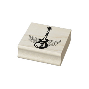 vleugelgitaarstempel rubberstempel