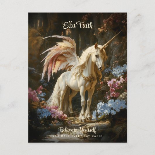 Vleugelhoorn Fantasie Bos Aanmoedigend Briefkaart (Voorkant)